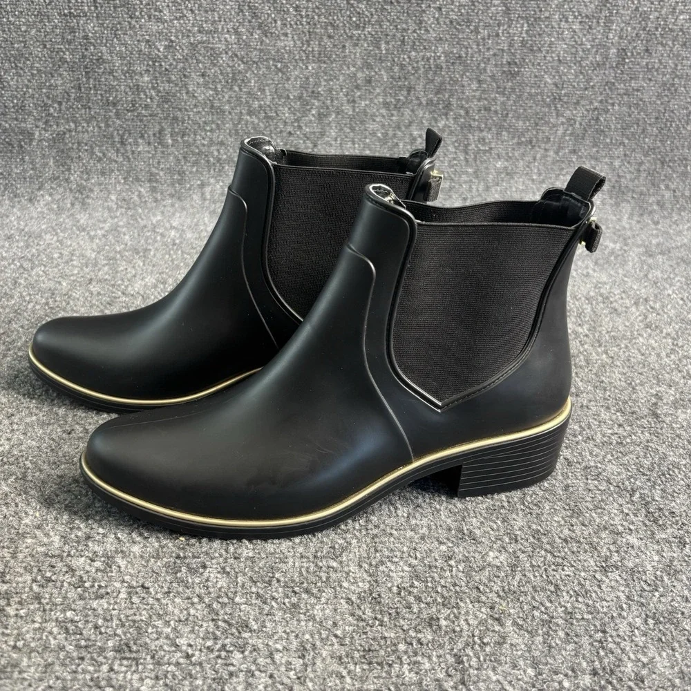 Kate Spade New York Women's Sedgewick Rain Boots Size 10 Black Waterproof